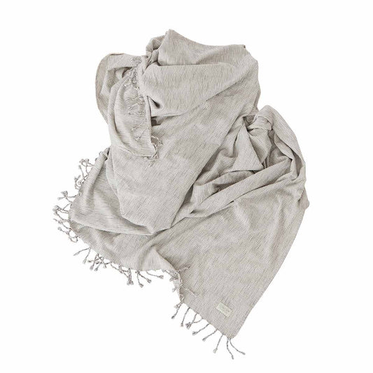 Bed Cover - Stripe - White / Anthracite